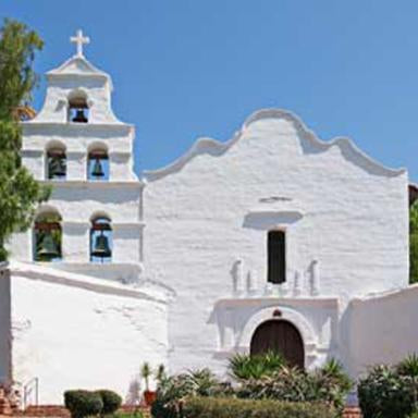 Original art, souvenir & collectible products celebrating the history of Mission San Diego de Alcalá (San Diego).