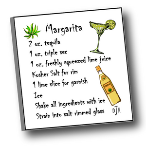 10-13024 Recipe Magnet - 2" x 2" - Margarita