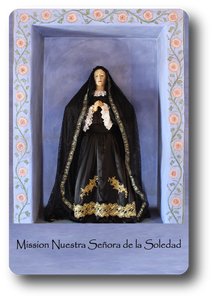 10-15013-01 Mission Soledad Magnet 2" x 3" Aluminum - Our Lady of Solitude